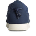 Sperry Moc-Sider Zapatos De Mocasines De Ante Azul Marino Para Mujer