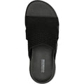 Skechers GO WALK Flex Elation Sandalias De Mujer Negras De Poliéster.
