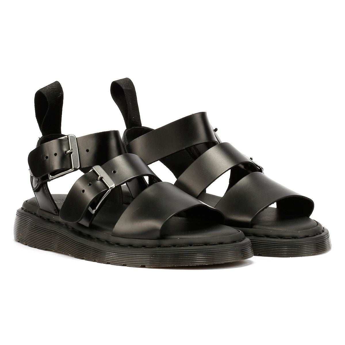 Dr. Martens Gryphon Brando Sandalias De Cuero Para Mujer En Color Negro