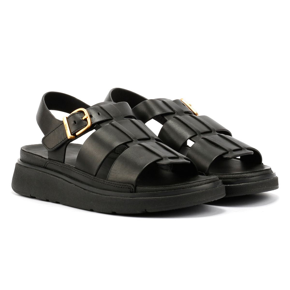 FitFlop GEN-FF Fisherman Sandalias De Cuero Para Mujer En Color Negro
