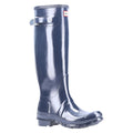 Hunter Original Tall Gloss Botas De Agua Azul Marino De Mujer.