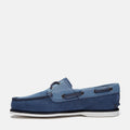 Timberland Classic 2 Eye Zapatos De Hombre Con Cordones De Cuero Azul.