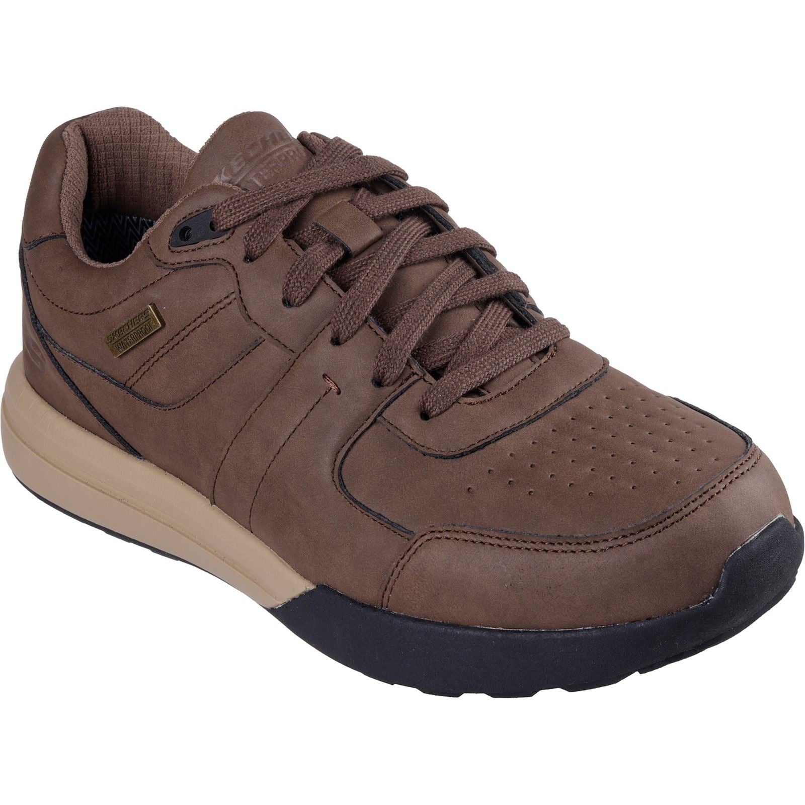 Skechers Netson Gander Zapatos Marrones Para Hombre De Poliuretano Con Cordones.