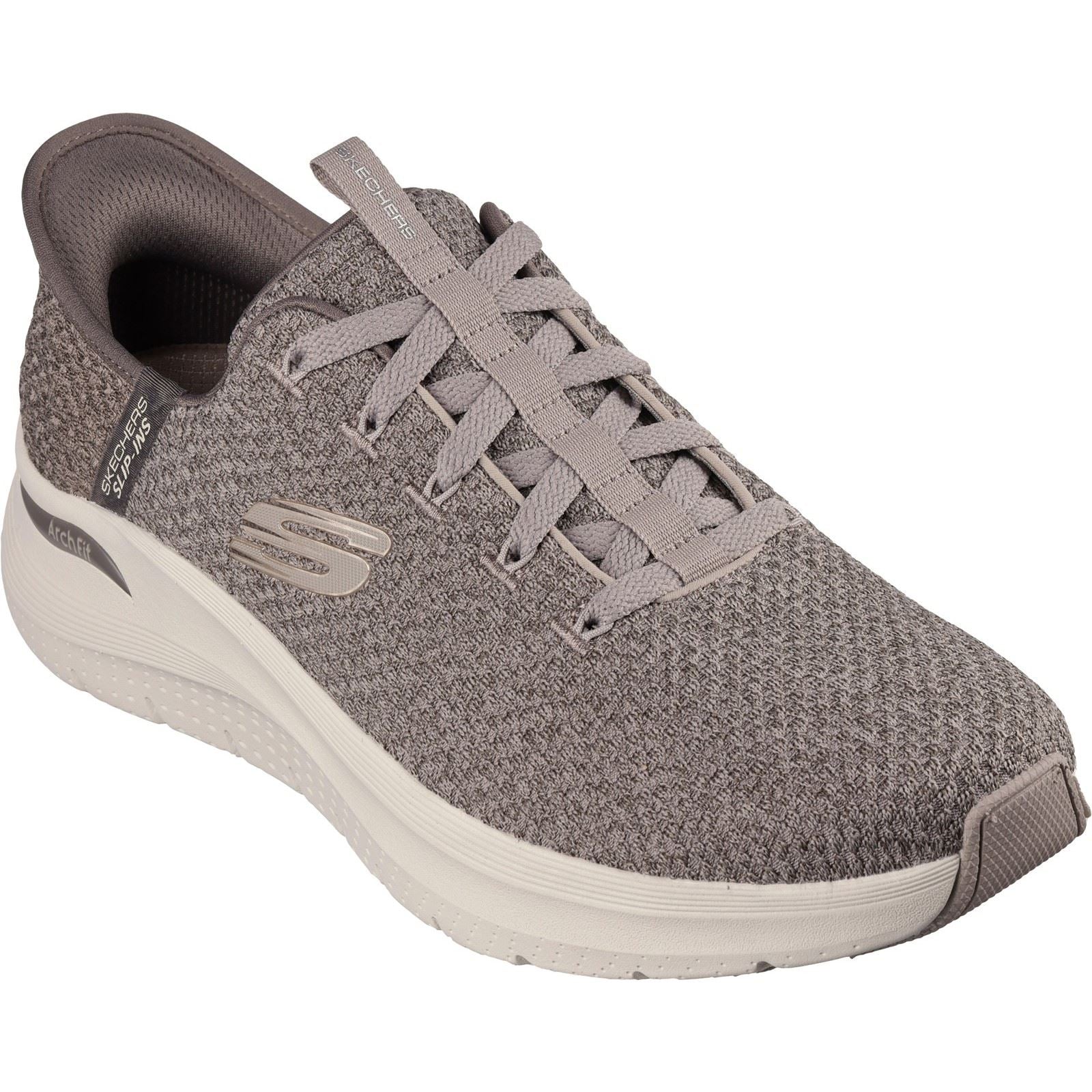 Skechers Arch Fit 2.0 Look Ahead Zapatillas De Tela Para Hombre Color Topo