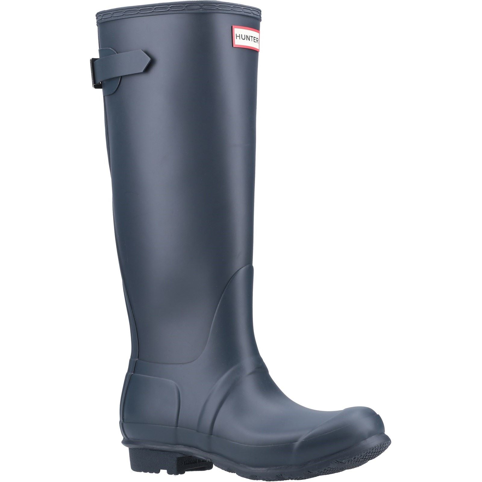 Hunter Original Tall Back Adjustable Botas De Agua Azul Marino De Mujer.