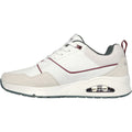 Skechers Uno Retro One Zapatillas De Cuero Para Hombre, Blancas/Grises