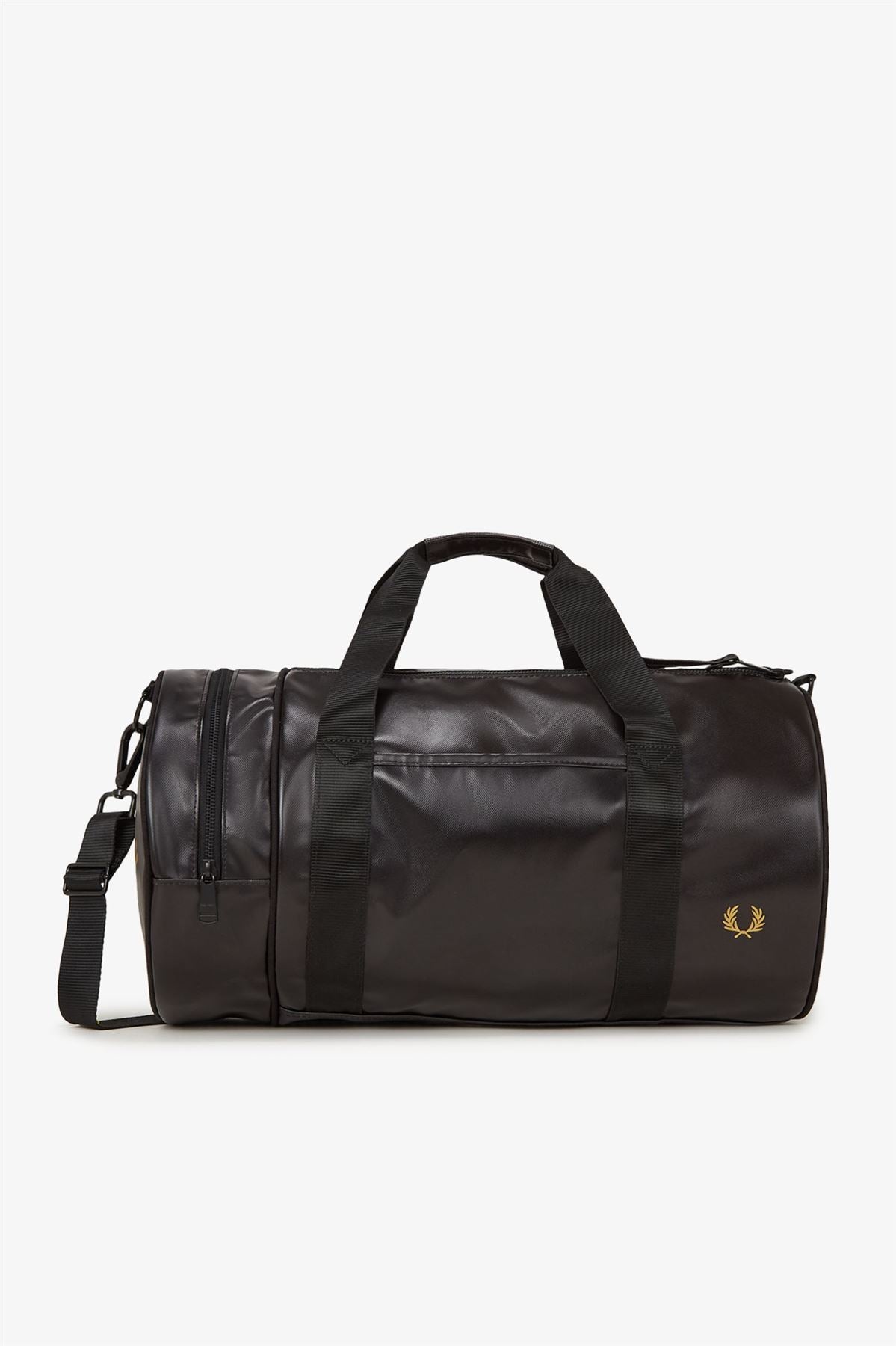 Fred Perry Tonal Classic Barrel Bolso Cruzado De Poliéster Negro/Oro