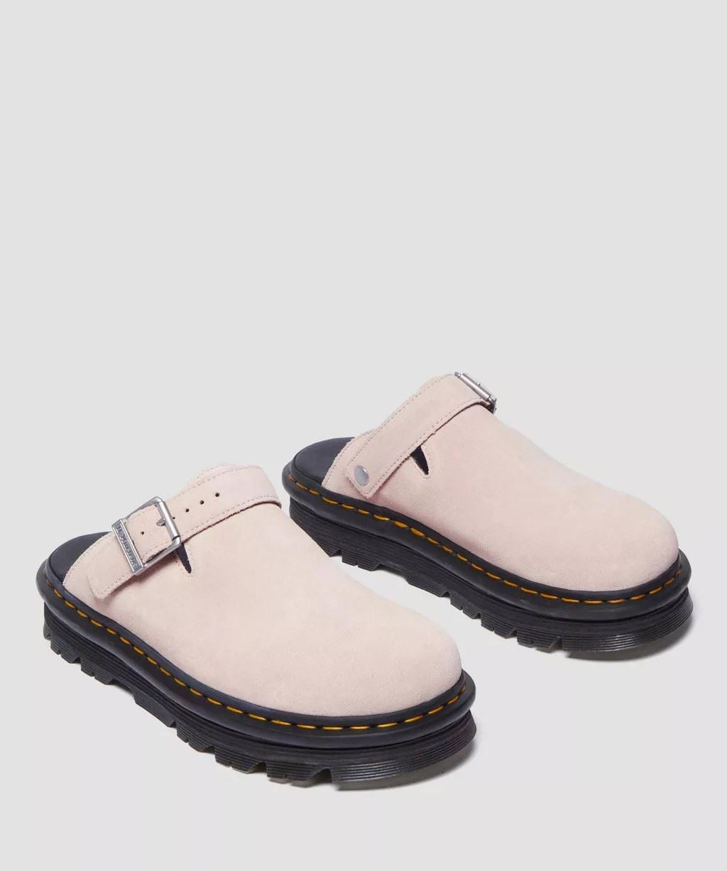 Dr. Martens Zebzag EH Mules Rosas De Ante Para Mujer