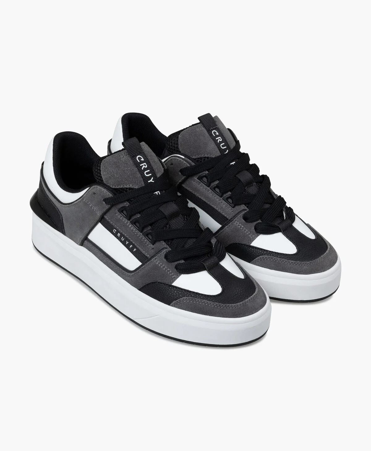 Cruyff Kickturn Zapatillas De Cuero Gris Para Hombre