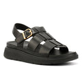 FitFlop GEN-FF Fisherman Sandalias De Cuero Para Mujer En Color Negro