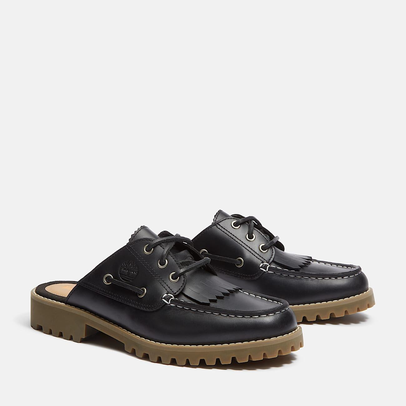 Timberland Noreen Mules De Mujer De Cuero En Negro.