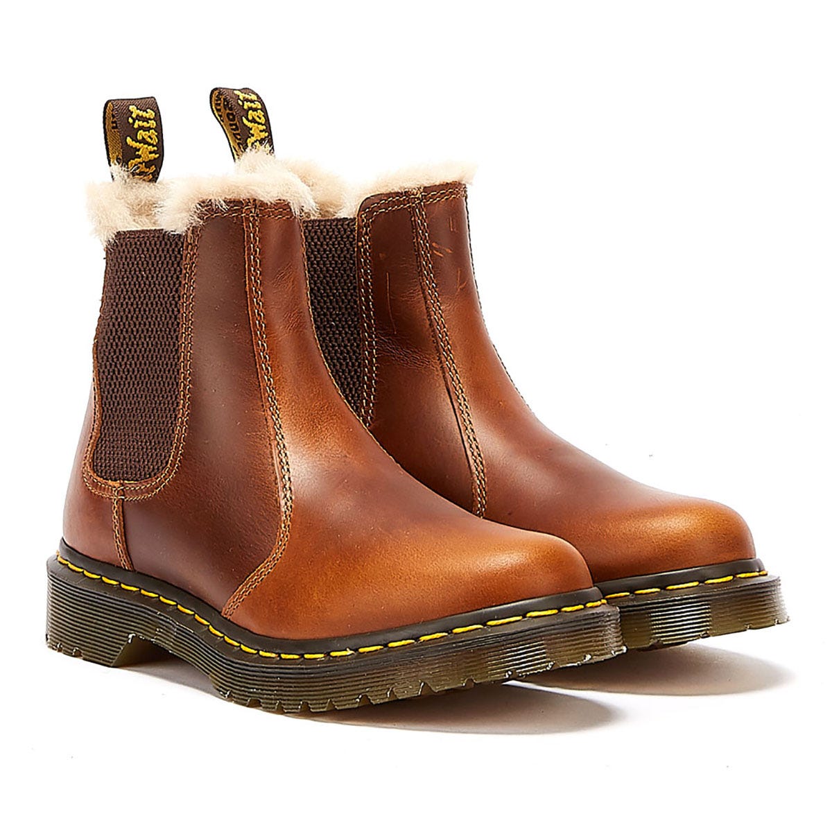 Dr. Martens 2976 Botas Marrones De Mujer Leonore En Caramelo