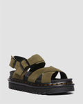 Dr. Martens Voss II Bronx Sandalias Verdes De Ante Para Mujer
