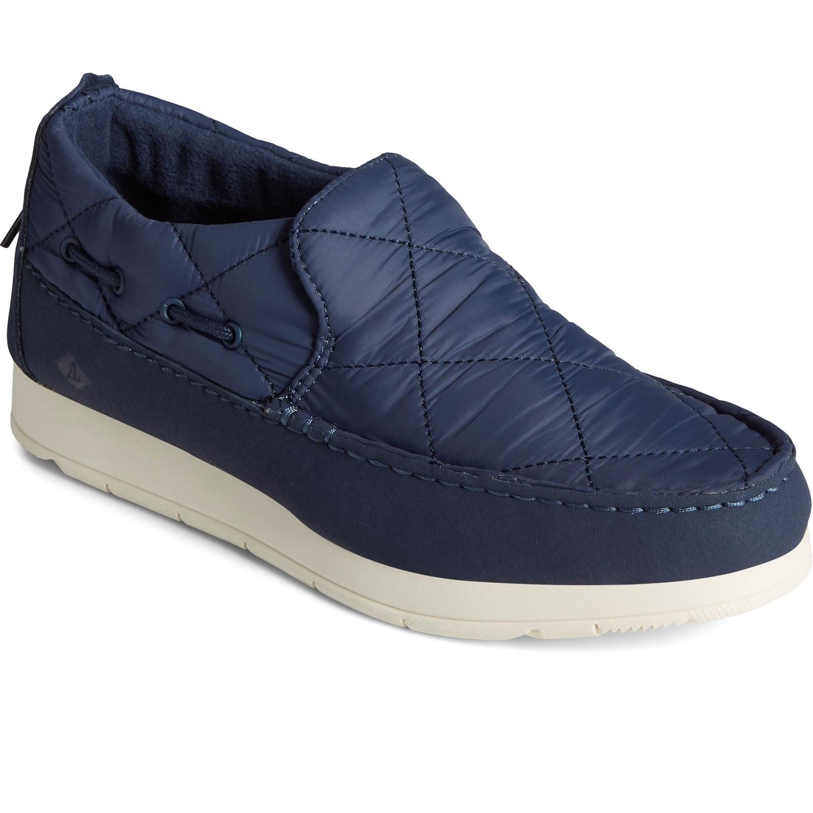 Sperry Moc-Sider Zapatos De Mocasines De Ante Azul Marino Para Mujer