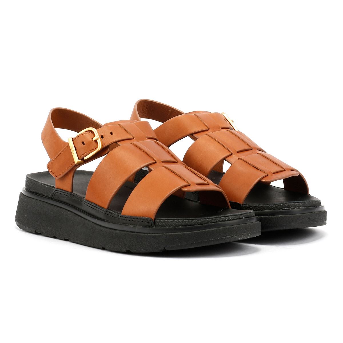 FitFlop GEN-FF Fisherman Sandalias De Cuero Para Mujer En Color Marrón.