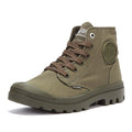 Palladium botas verdes de lona Pampa Hi Mono Chrome