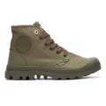 Palladium botas verdes de lona Pampa Hi Mono Chrome