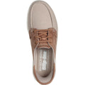 Skechers On-the-GO Flex Palmilla Zapatos Náuticos De Lona/Piel Sintética Para Mujer En Color Topo.