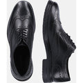 Hush Puppies Santiago Zapatos De Hombre Negros De Cuero Con Cordones.