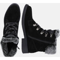Hush Puppies Florence Botas Negras De Cuero Para Mujer.