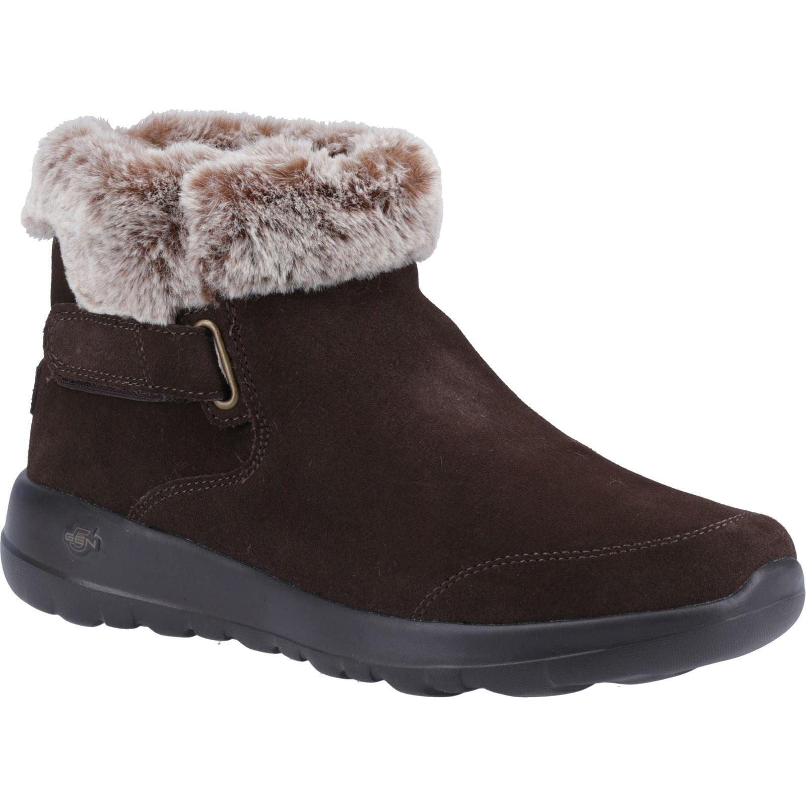 Skechers On-The-Go Joy First Glance Botas De Cuero Para Mujer En Color Chocolate