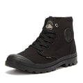 Palladium Botas Negras De Lona Pampa Hi Mono Chrome