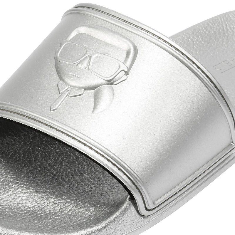 Karl Lagerfeld Kondo 2.0 Karl NFT Sandalias Plateadas Para Mujer