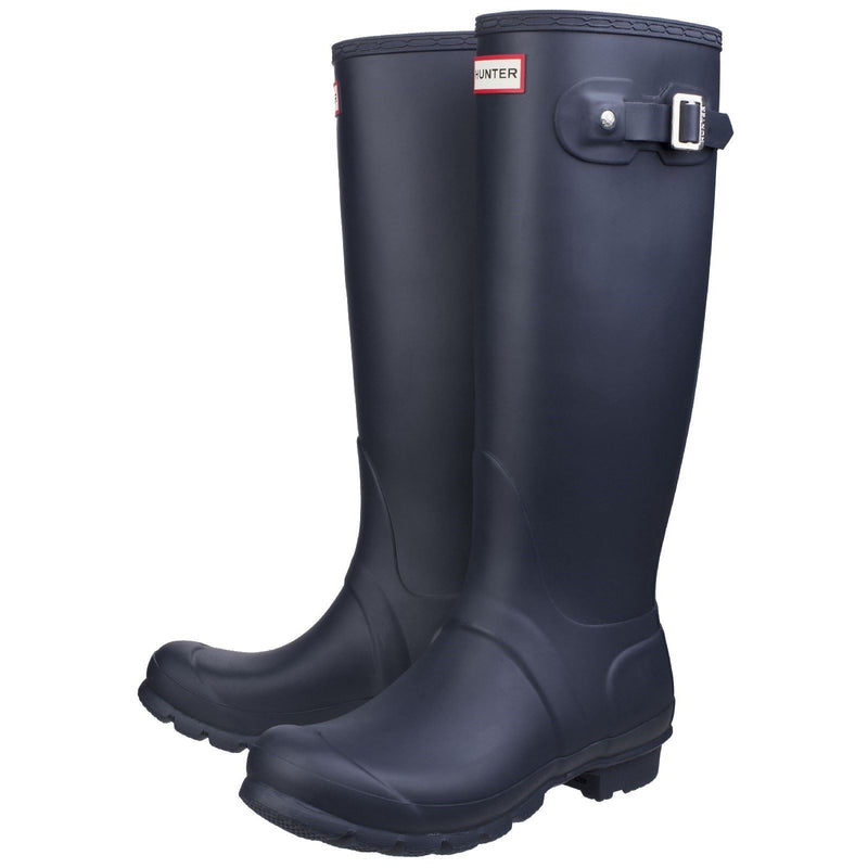 Hunter Original Tall Botas De Agua Azul Marino De Mujer.