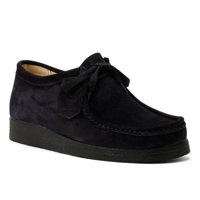 Tower Footwear Apache Zapatos Azules De Ante Para Hombre Con Cordones.