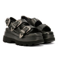 Buffalo Jupiter Ari West Sandalias Negras Para Mujer