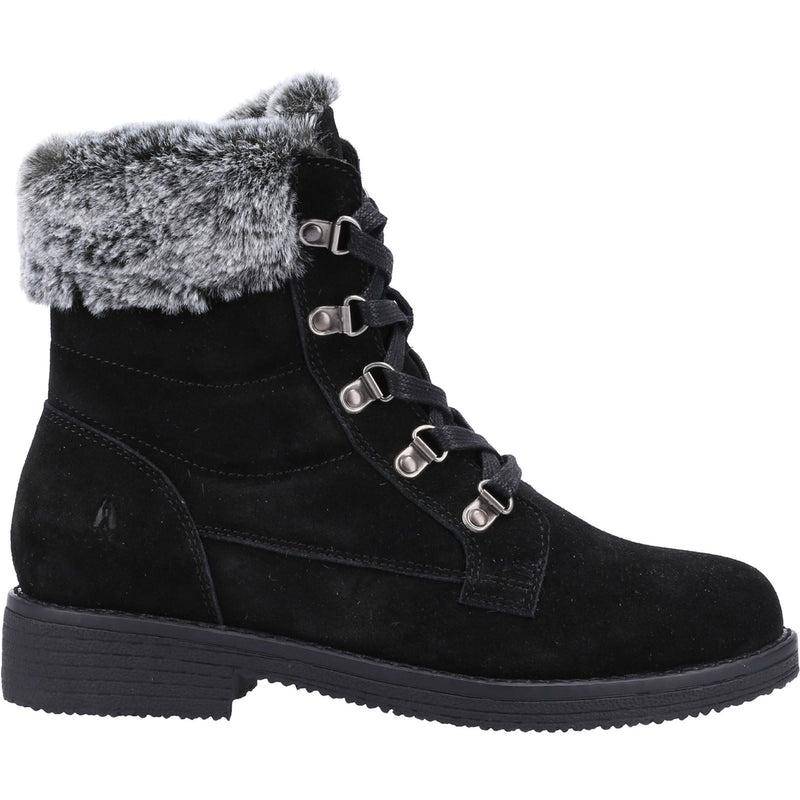 Hush Puppies Florence Botas Negras De Cuero Para Mujer.
