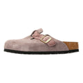 Birkenstock Boston Braided Zuecos De Mujer De Ante Morado