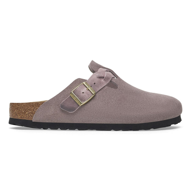 Flower Mountain Boston Braided Zuecos De Mujer De Ante Morado