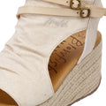 Blowfish Malibu Lacy Bone Sandalias De Tela Vaquera Para Mujer