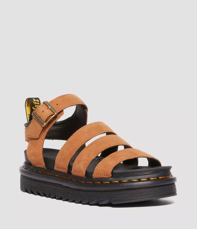 Dr. Martens Blaire Tumbled Nubuck Sandalias De Mujer Marrón De Nobuk