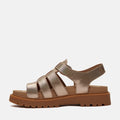 Timberland Clairemont Way Fisherman Sandalias De Mujer De Cuero Color Dorado