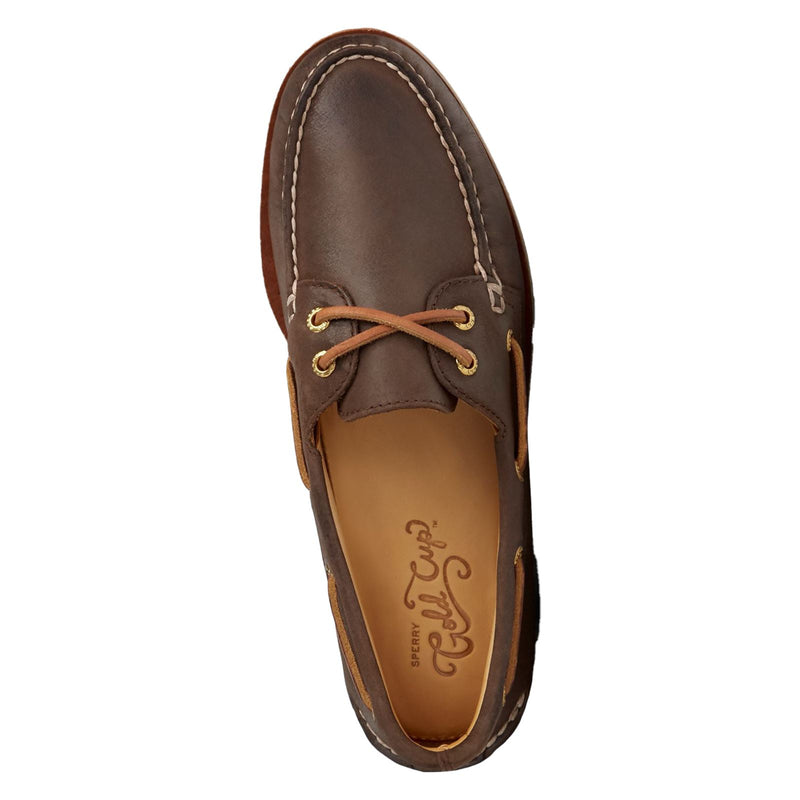Sperry Gold Cup Authentic Original Zapatos Náuticos De Cuero Marrón Para Hombre
