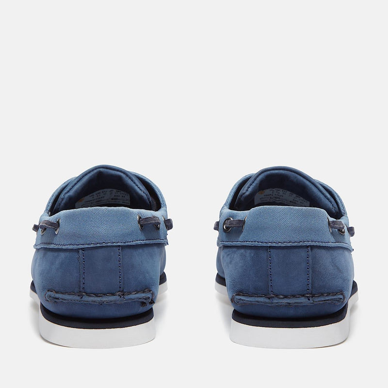 Timberland Classic 2 Eye Zapatos De Hombre Con Cordones De Cuero Azul.