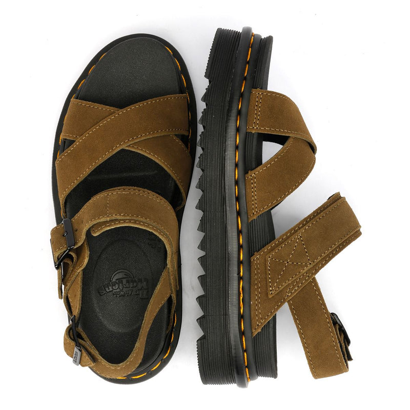 Dr. Martens Voss II Bronx Sandalias Verdes De Ante Para Mujer