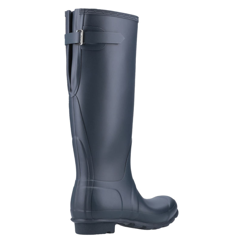 Hunter Original Tall Back Adjustable Botas De Agua Azul Marino De Mujer.
