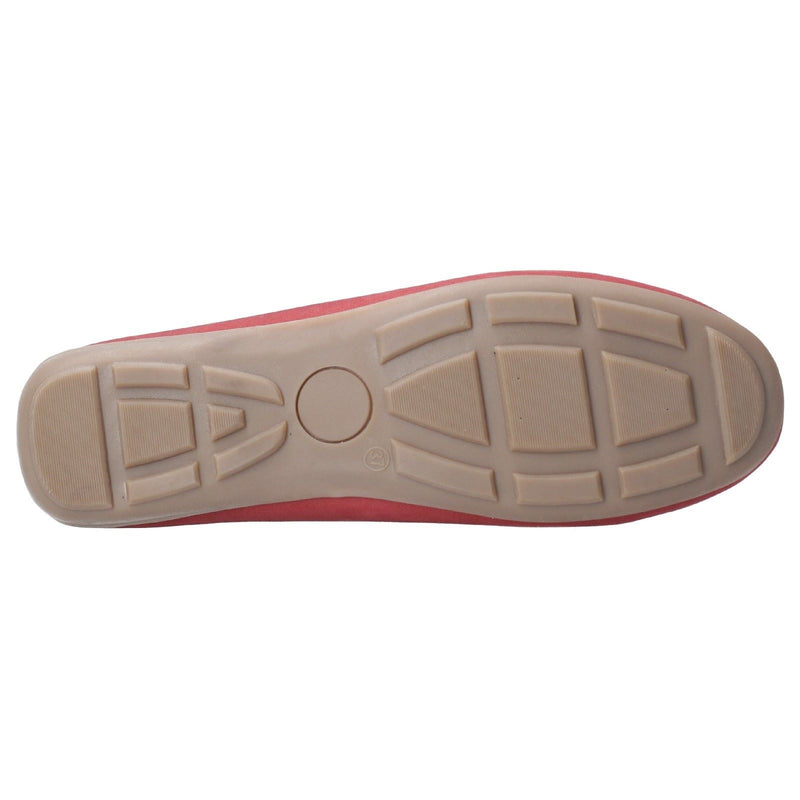 Hush Puppies Maggie Mocasines De Cuero Rojo Para Mujer.