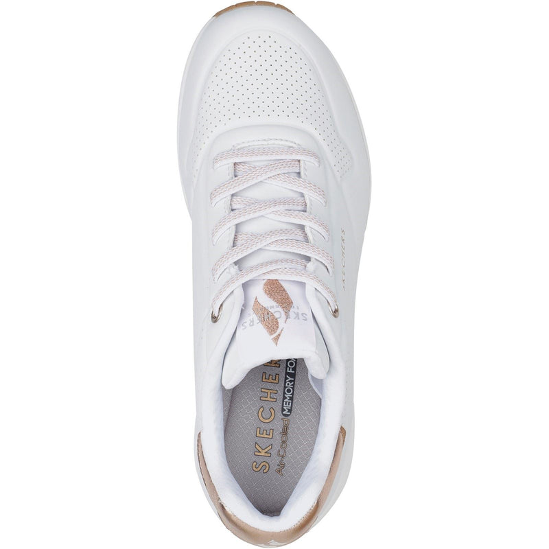Skechers Uno Shimmer Away Zapatillas Blancas Sintéticas Para Mujer