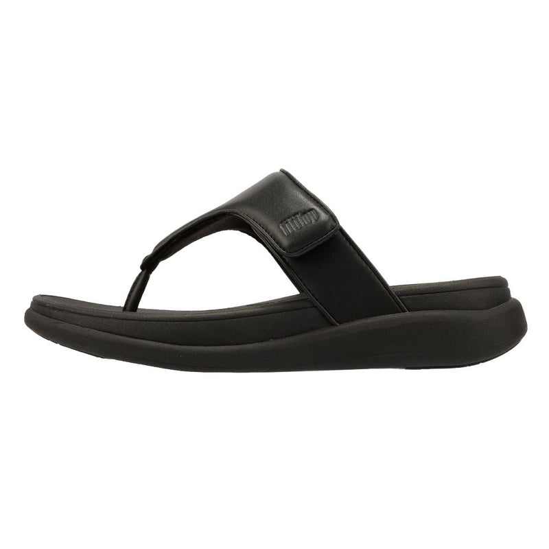 FitFlop F-Mode Go Adjustable Flatform Sandalias Negras Para Mujer