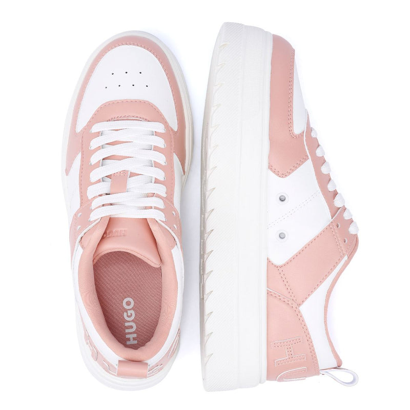 Hugo Lyssa Tennis Zapatillas De Deporte Blancas De Cuero Para Mujer