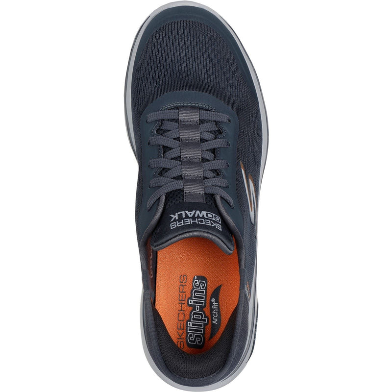 Skechers Arch Fit 2.0 Simplicity 2 Zapatillas De Tela Para Hombre En Color Carbón/Naranja