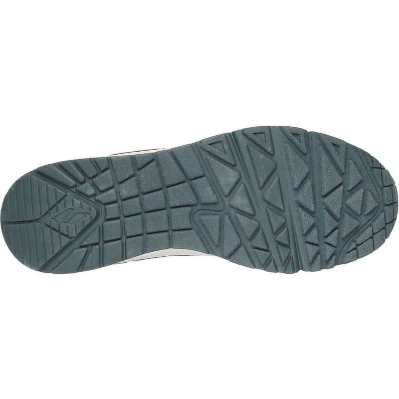 Skechers Uno Retro One Zapatillas De Cuero Para Hombre, Blancas/Grises