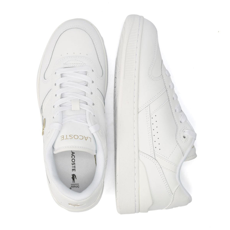 Lacoste T-Clip Zapatillas Blancas De Cuero Para Mujer