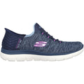 Skechers Summits Dazzling Haze Zapatillas De Tela Para Mujer En Azul Marino/Morado