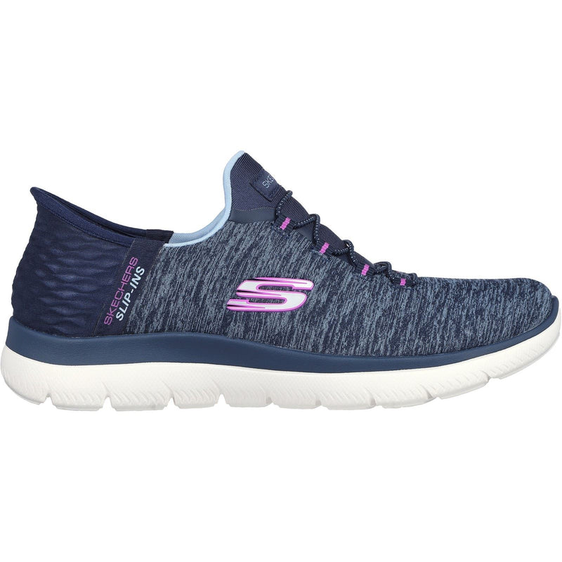 Skechers Summits Dazzling Haze Zapatillas De Tela Para Mujer En Azul Marino/Morado