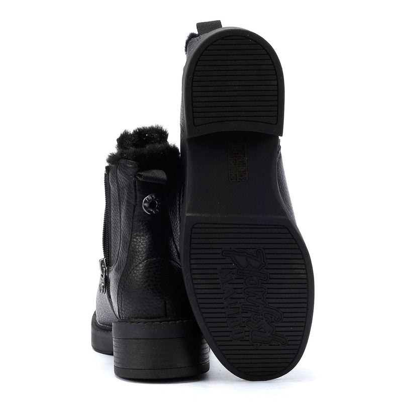 Blowfish Malibu Vera Cozy Botas Negras De Mujer De Piel Sintética.